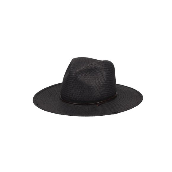 Kin the Label Black Straw Hat (Packable)